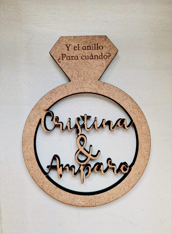 Sois los siguientes anillo madera
