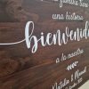 Cartel bienvenidos madera maciza - Imagen 4